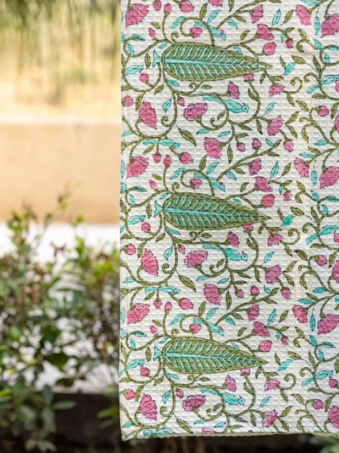 Aayat Waffle Cotton Bath Towel