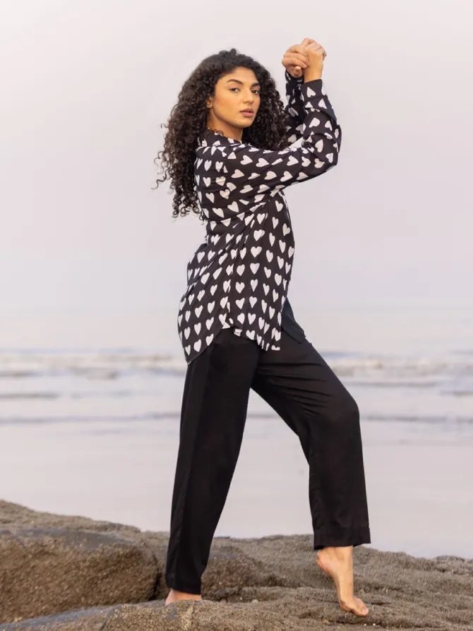 Adya Black Modal Shirt