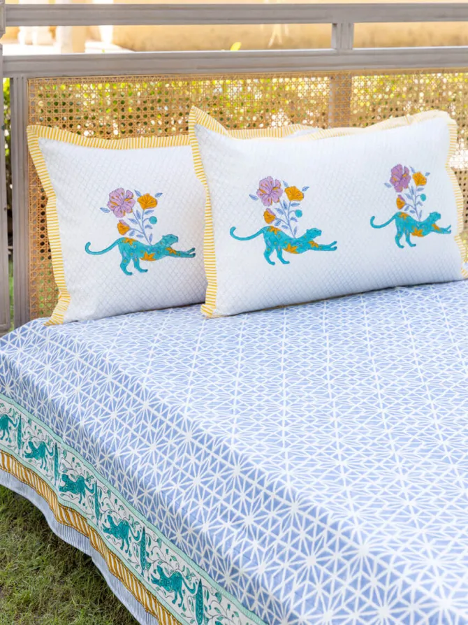 Ajooba Block Printed Cotton Bedsheet