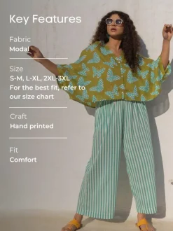 Alia Hand Printed Poncho Top