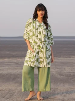 Amore Block Printed Kimono Jacket