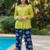 Aparajita Indigo Slub Co-ord Set of 2
