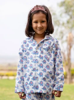 Appu Block Printed Cotton Top & Pyjama Set