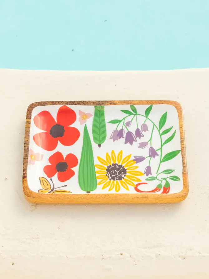 April Wooden Platter