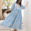 Archie Hand Block Printed Cotton Maxi Dress