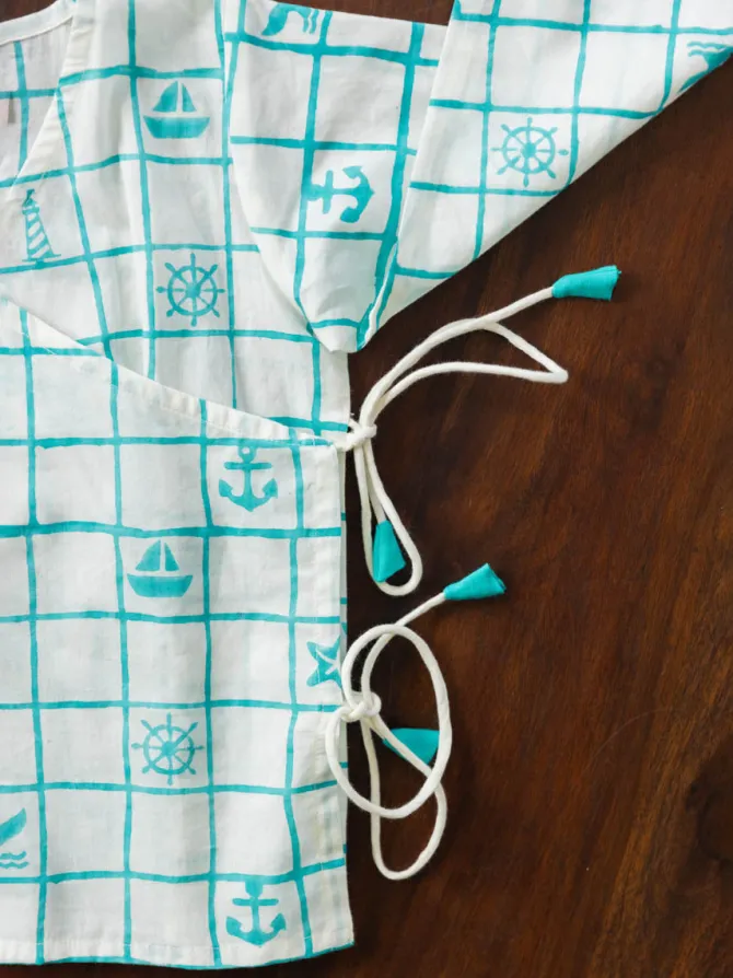 Atlas Organic Cotton Block Printed Angrakha Set