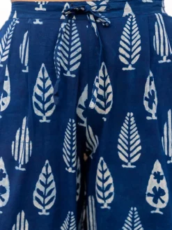 Baku Indigo Cotton Lantern Pants