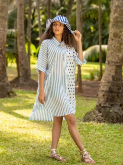 Bella Oversized Asymmetrical Cotton Long Shirt