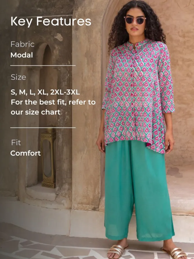 Bhavya Floral Printed Slub Shirt
