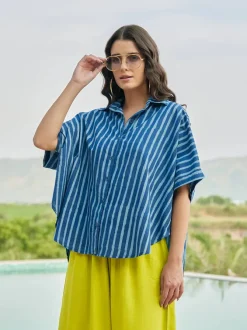 Biru Poncho Shirt