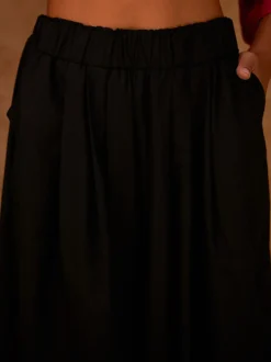 Black Cotton Aladdin Pants