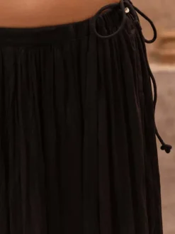 Black Crinkled Skirt