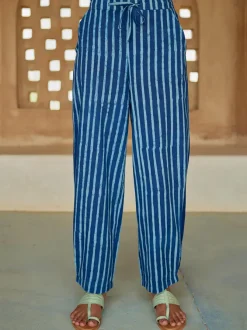 Blue Mirage Pleated Pants