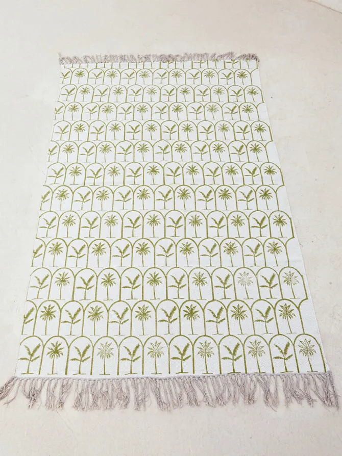Camel Trail Cotton Dhurrie Rug
