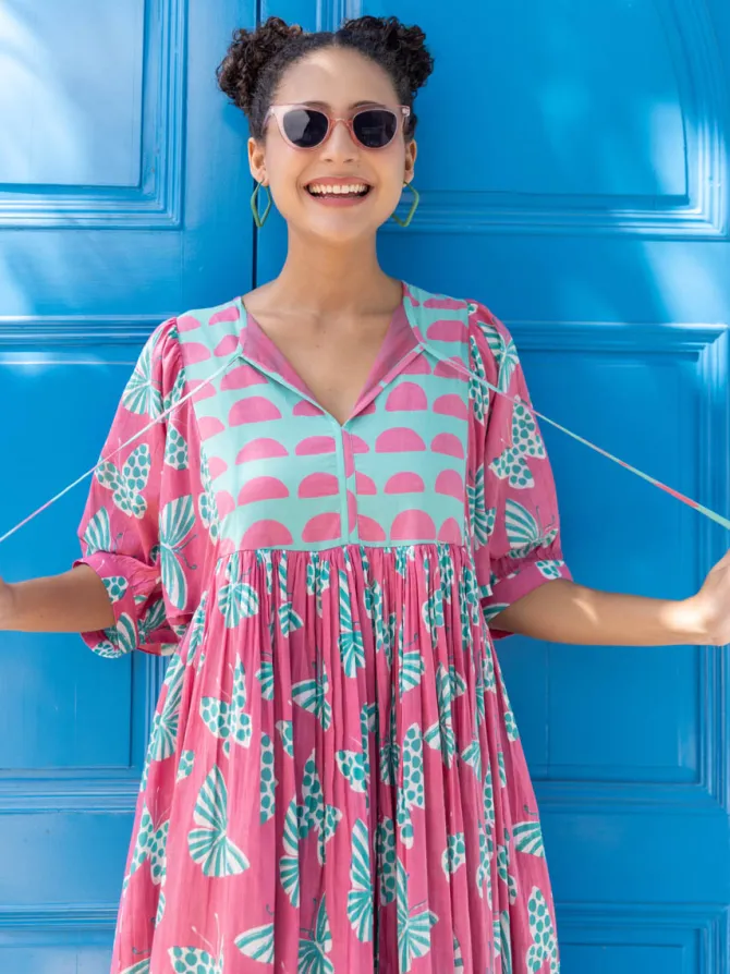 Candy Printed Cotton Maxi Dress