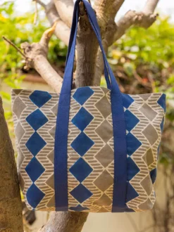 Celestial Hand Block Printed Tote Bag