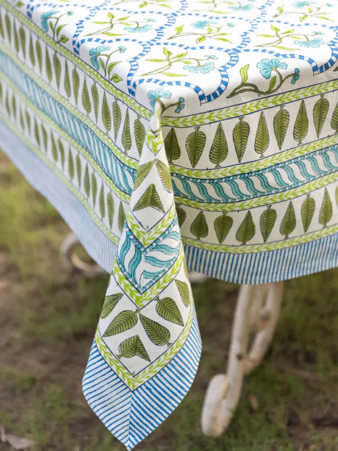 Chameli Block Printed Cotton Table Cover