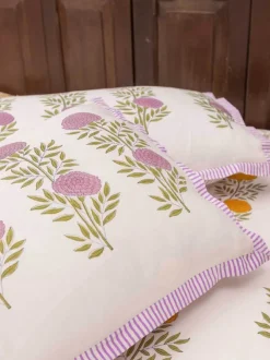 Champa Hand Block Printed Cotton Bed Sheet