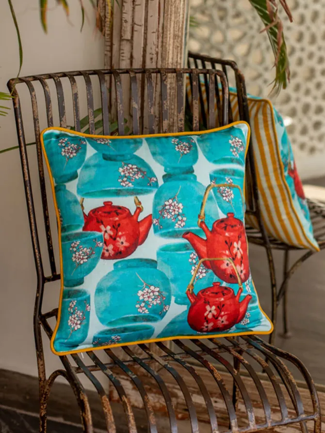 Chanoyu Cotton Cushion Cover - 16 Inch