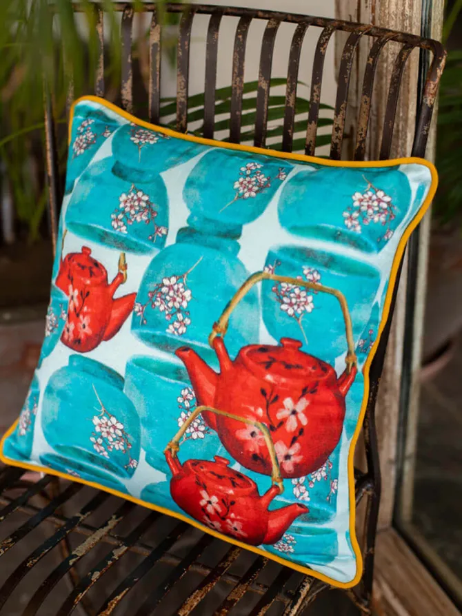 Chanoyu Cotton Cushion Cover - 16 Inch