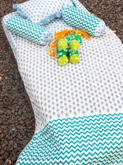 Chevron Organic Cotton Infant Bolster Cover - Set of 2