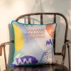 Color Wand Cotton Cushion Cover - 16 Inch