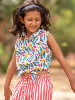 Confetti Sleeveless Tip-up Top
