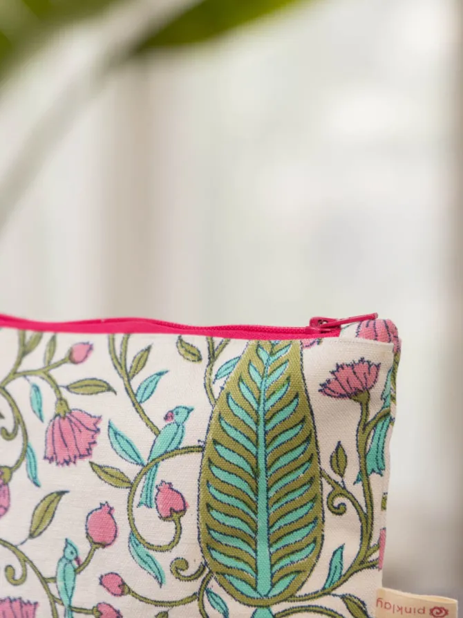 Dilbar Pine Cotton Travel Pouch
