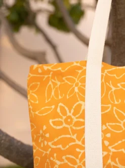 Dippy Egg Hand Block Printed Tote Bag