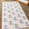 Diya Block Printed Cotton Dhurrie Rug