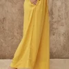 Dream Yellow Modal Palazzo Pants