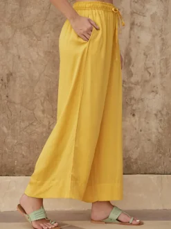 Dream Yellow Modal Palazzo Pants