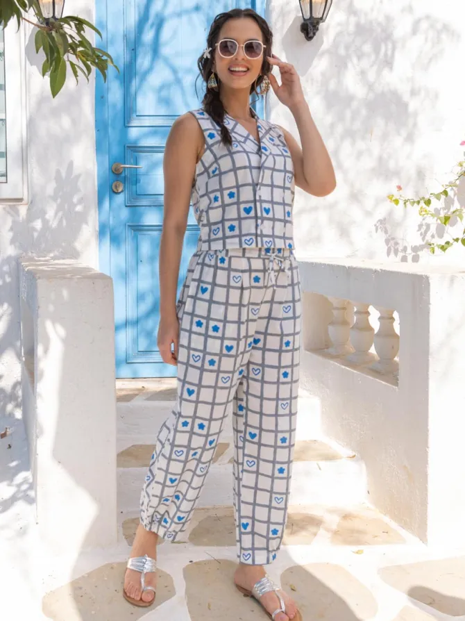 Eleanor Hand Block Printed Co-ord Set of 2
