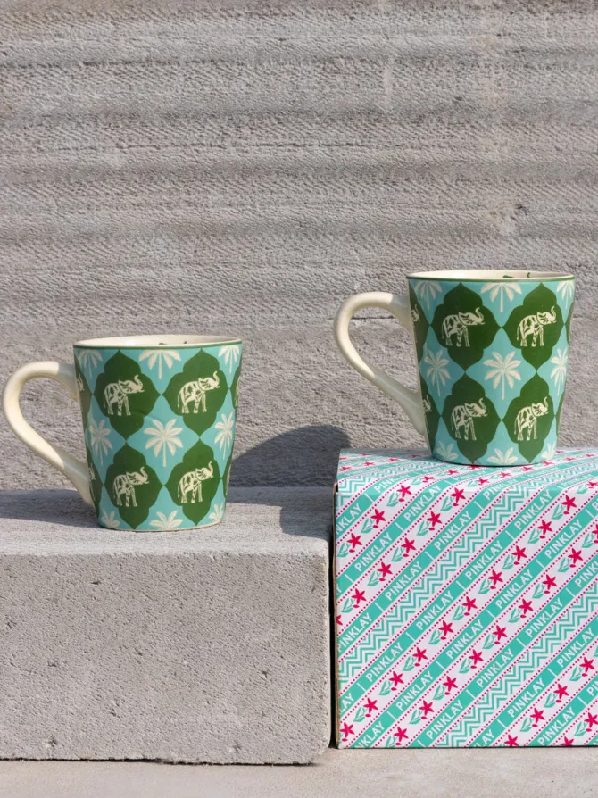 Elephant Stroll Ceramic Mug