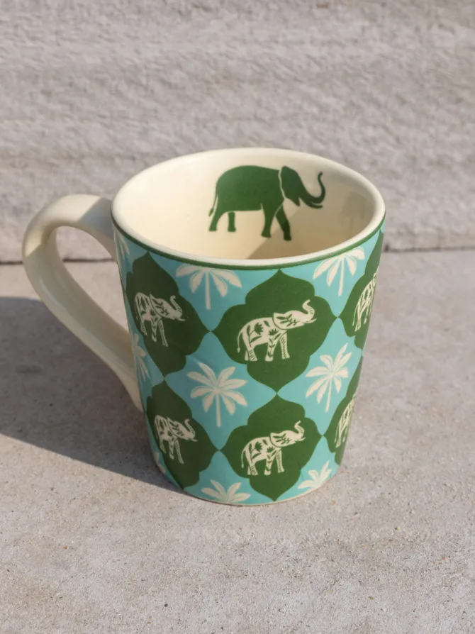 Elephant Stroll Ceramic Mug