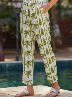 Fiore Green Folded Pants