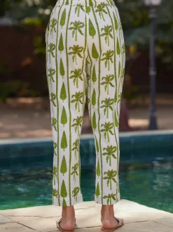 Fiore Green Folded Pants