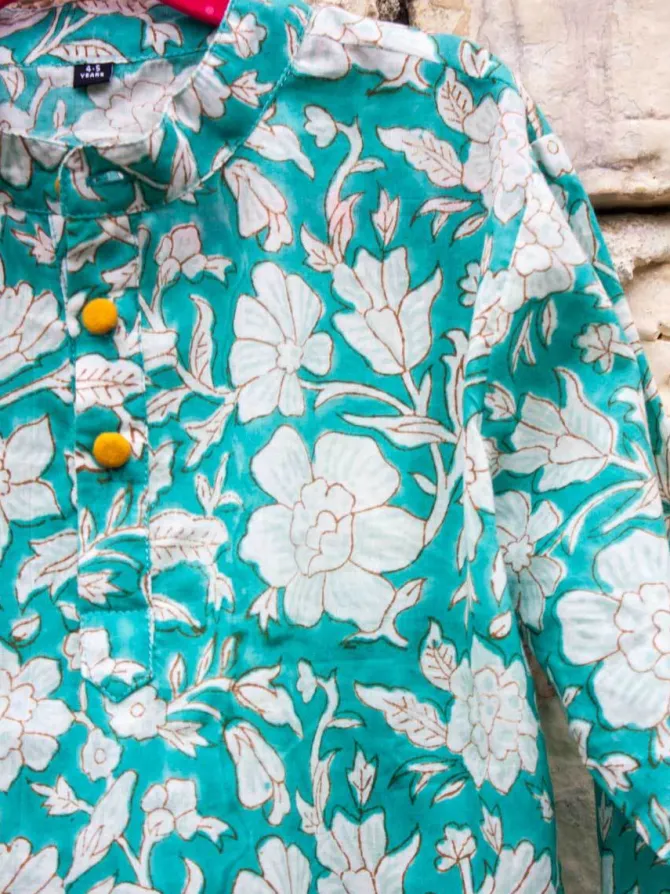 Floral Organic Cotton Long Kurta