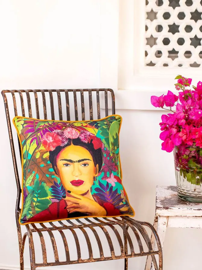 Freedom of Frida Cotton Cushion Cover - 16 Inch