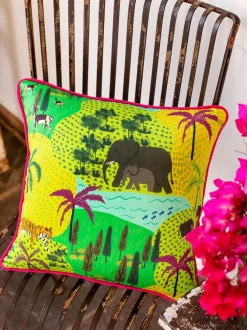 Garden of Eden Cotton Cushion Cover - 16 Inch