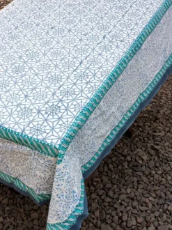 Geometrical Block Printed Cotton Table Cover