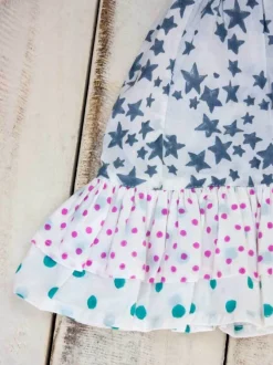 Grey Star Organic Cotton Block Printed Double Layered Skirt