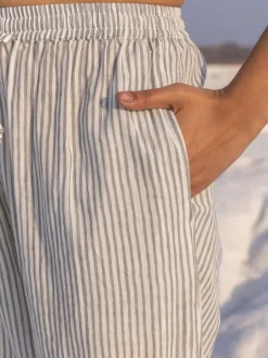 Grey Stripes Cotton Pants