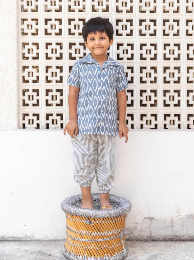 Grey Stripes Organic Cotton Comfort Pants