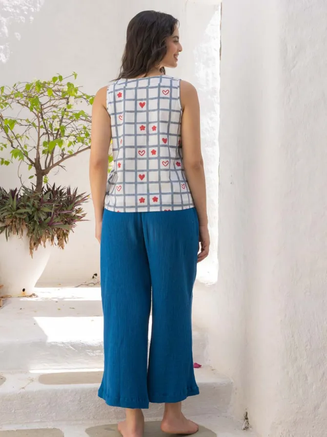Harper Hand Block Printed Sleeveless Top