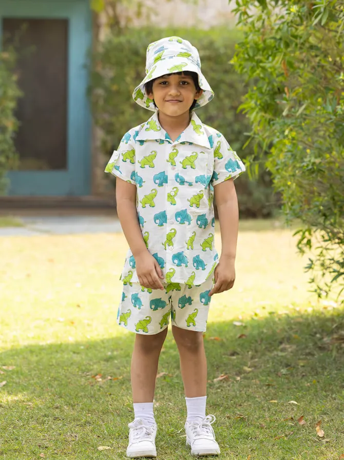 Hathi Organic Cotton Shirt & Shorts Set