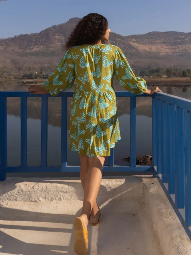 Hawa Hawaii Midi Tiered Dress