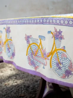 Heavenly Ride Block Printed Cotton Table Cover