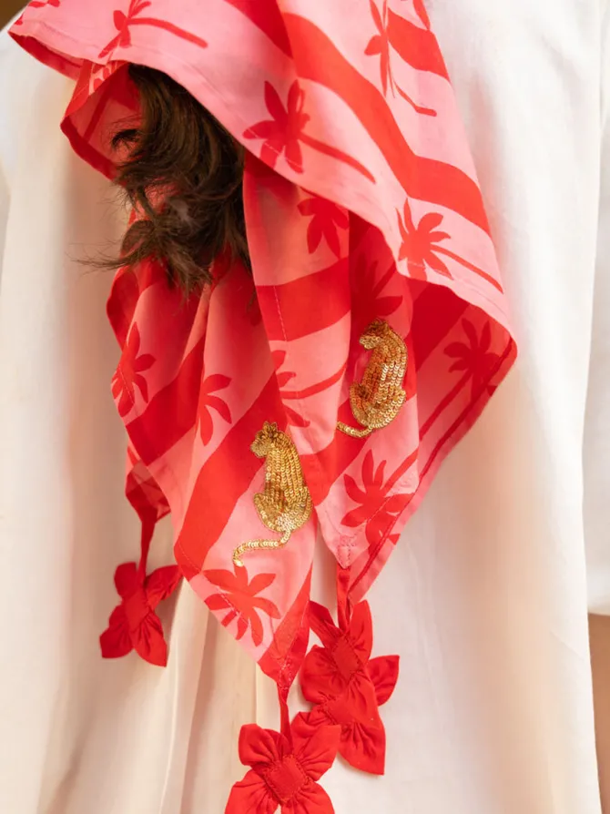 Holiday Hand Sequined Modal Scarf