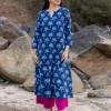 Hoor Indigo Cotton Kurta